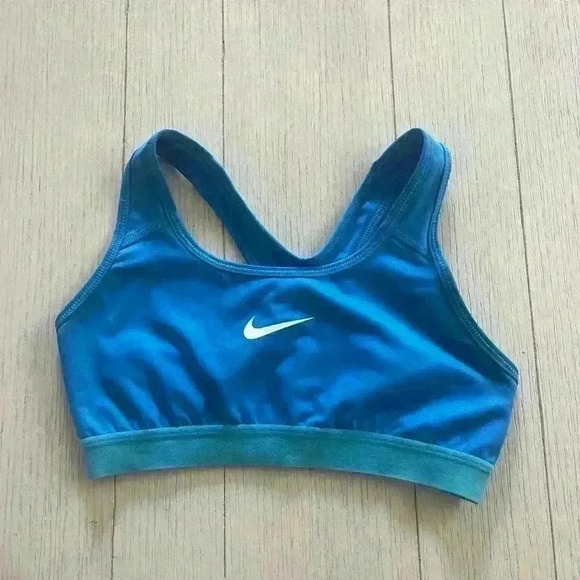 Blue Nike dri fit sports bra size small - Picture 1 of 3